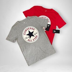 CONVERSE Kids Tee's! One Red, One Grey! NWT! Size Medium (8)